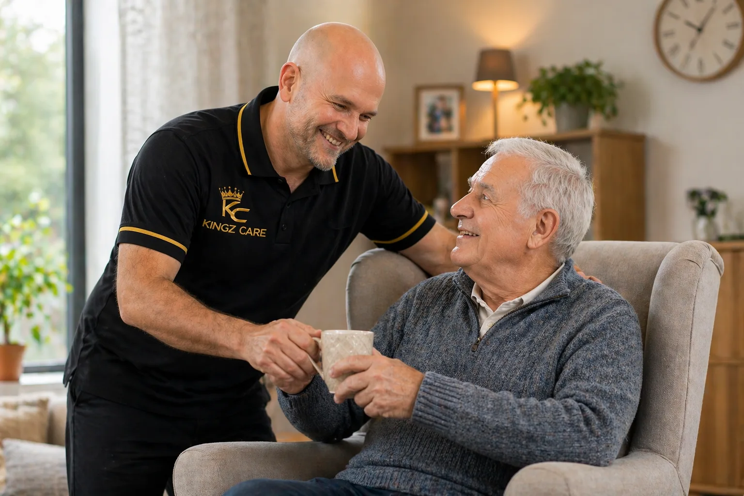 KINGZCare professional with a client